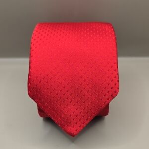 Robert Talbott x Carrol & Co Finest Silk Tie 58x3.5 Red Micro Dot Hand Sewn USA